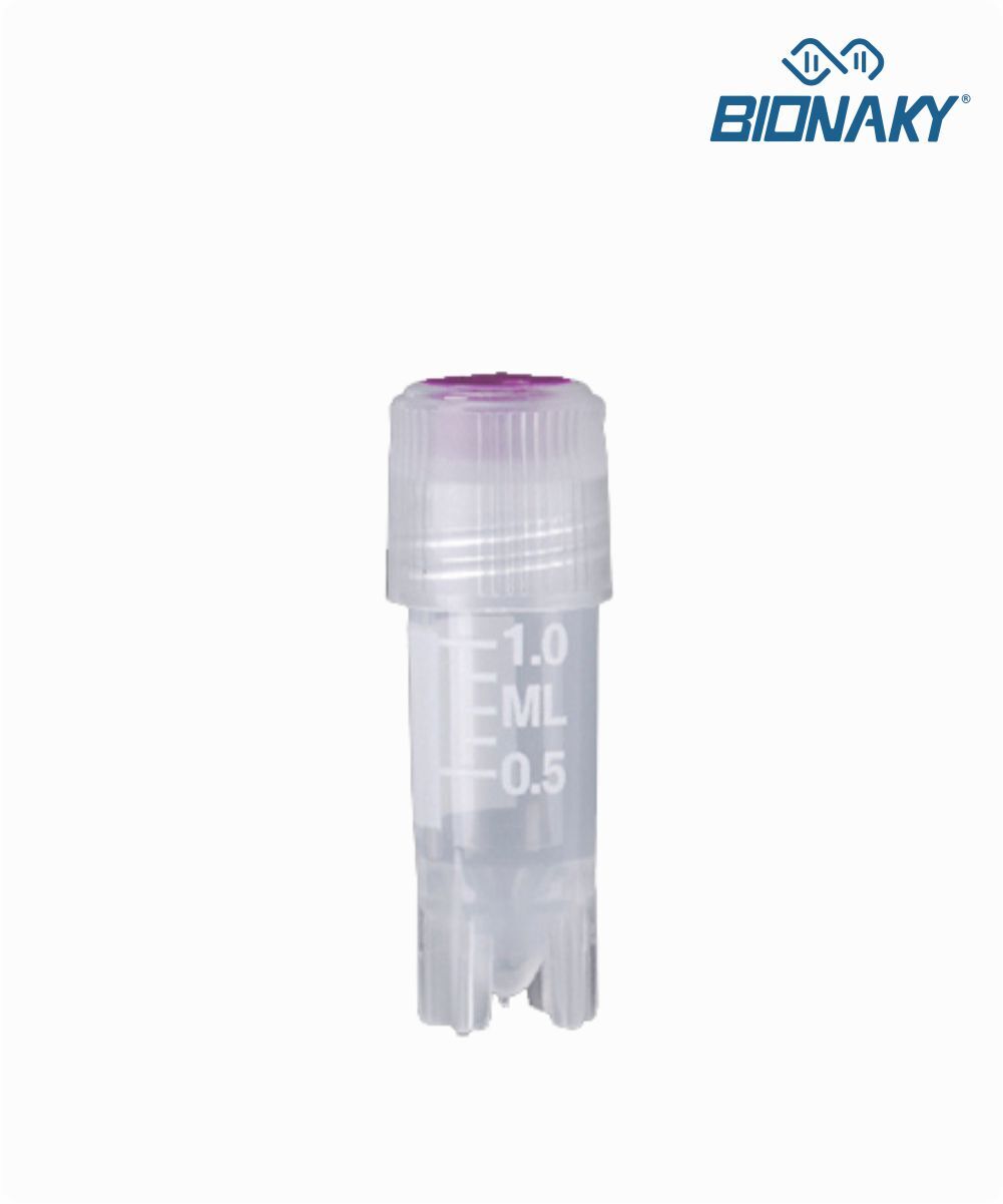 Tubo criogênico  1mL com tampa rosca externa estéril